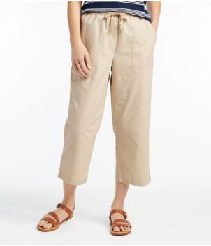 Women's Sunwashed Canvas Pants, Straight-Leg Crop