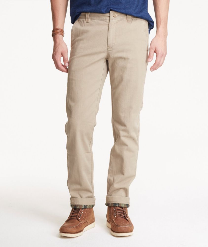 flannel lined khakis slim fit