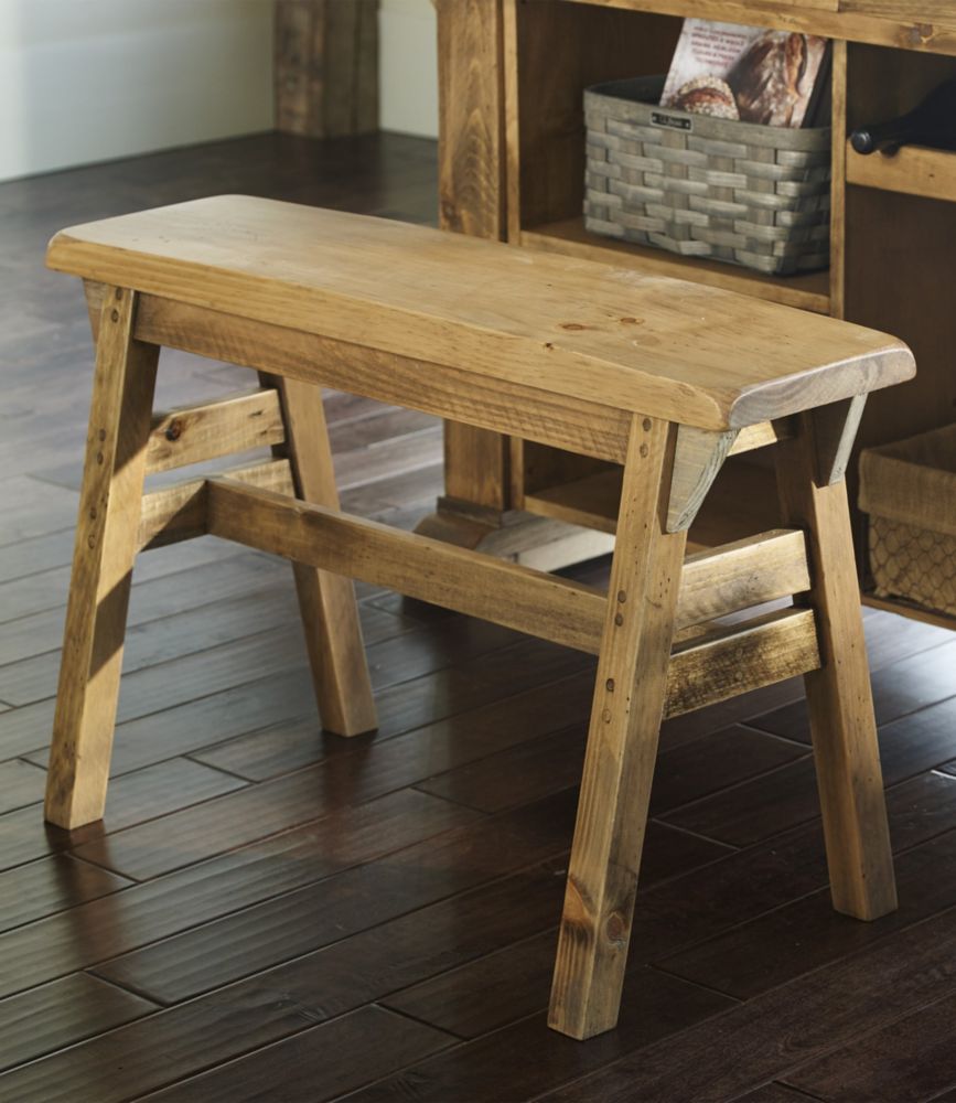 Rustic Wooden Gathering Island Bench