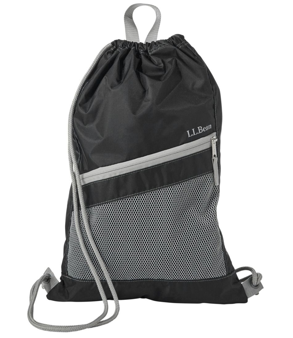 Bullet The Peek Drawstring Cinch Backpack 14 x 17 inches Solid Black 