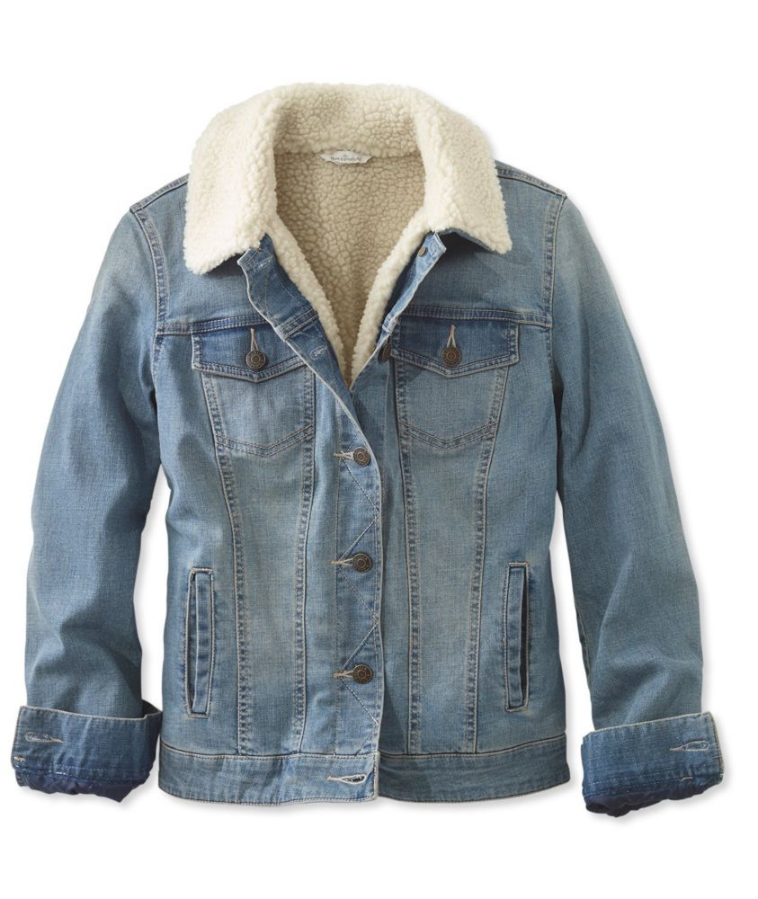 denim jacket lined with sherpa