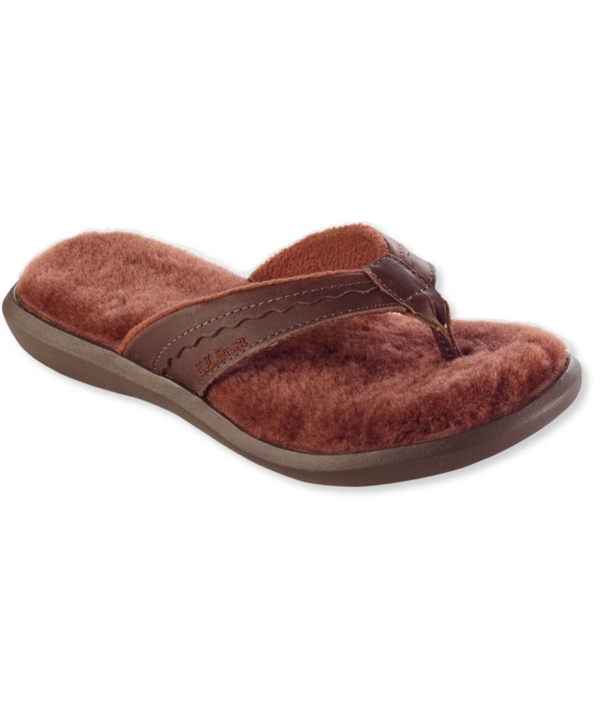 fleece lined flip flops