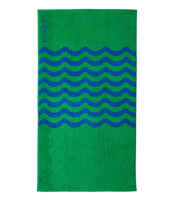Seaside Beach Towel, Bright Kelly/Light Cobalt, largeimage number 0