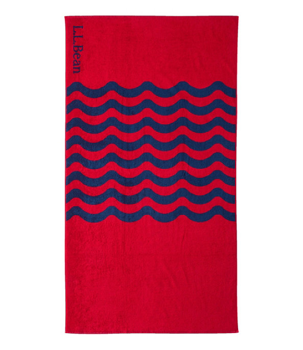 Seaside Beach Towel, Molten Red/Ocean Blue, largeimage number 0