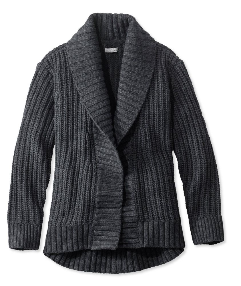 shaker stitch cardigan