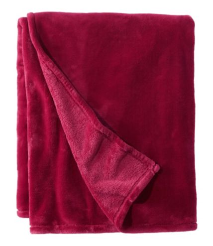 Red fleece throw discount blanket