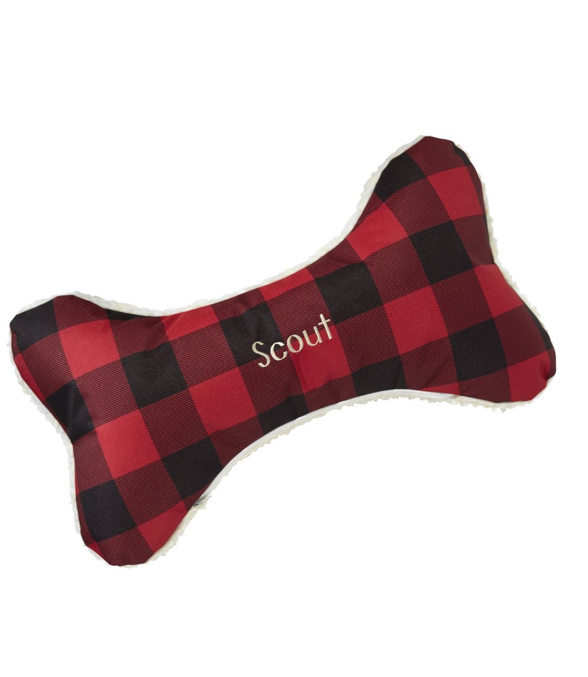 Dog Bone Pillow, Plaid