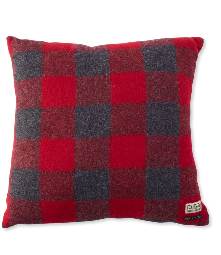 L L Bean Wool Plaid Throw Pillow 20 X 20