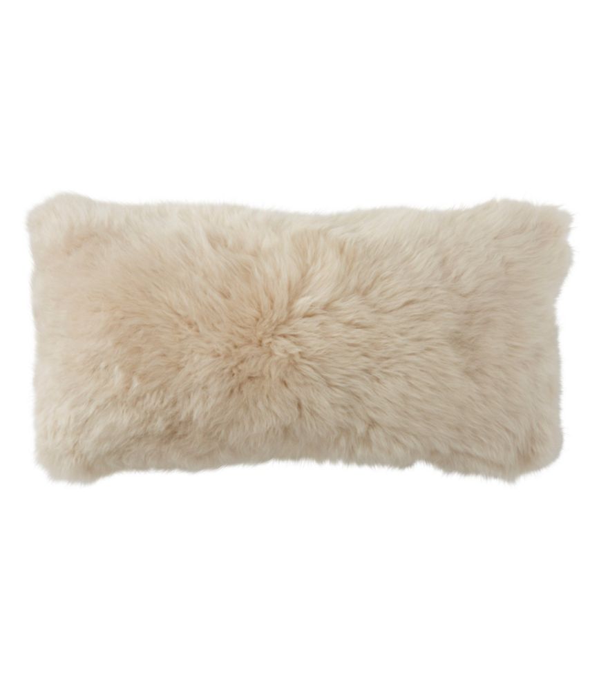 sheepskin throw pillow