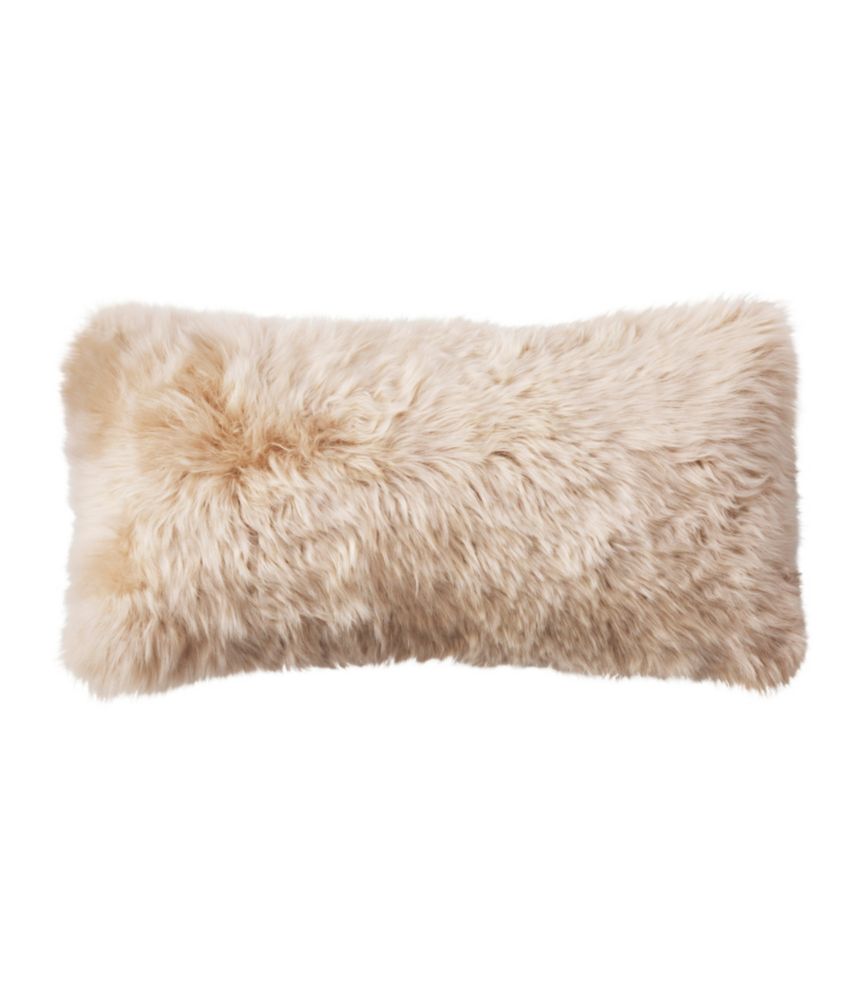 Sheepskin Throw Pillow, 11" x 22"