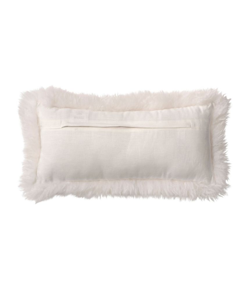 Sheepskin Throw Pillow, 11" x 22"