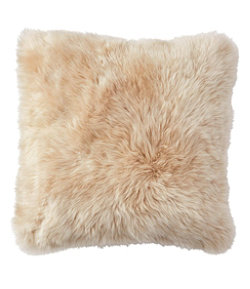 Sheepskin Throw Pillow, 14" x 14"