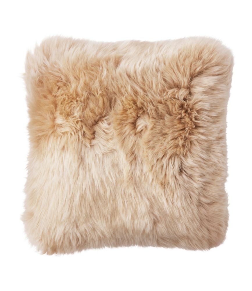 Sheepskin Throw Pillow, 14" x 14"