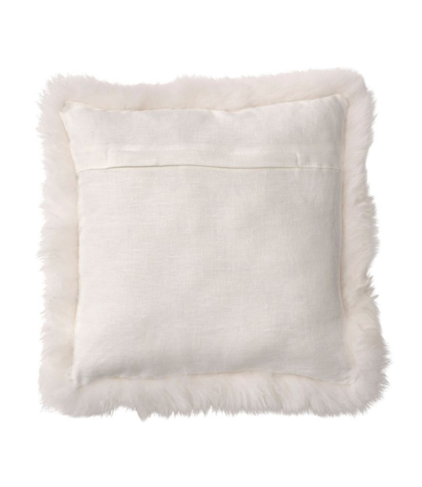 Sheepskin Throw Pillow, 14" x 14"