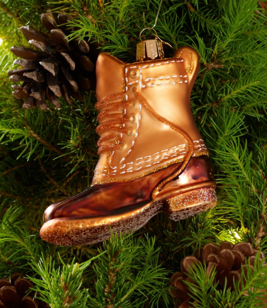 Glass Bean Boot Ornament