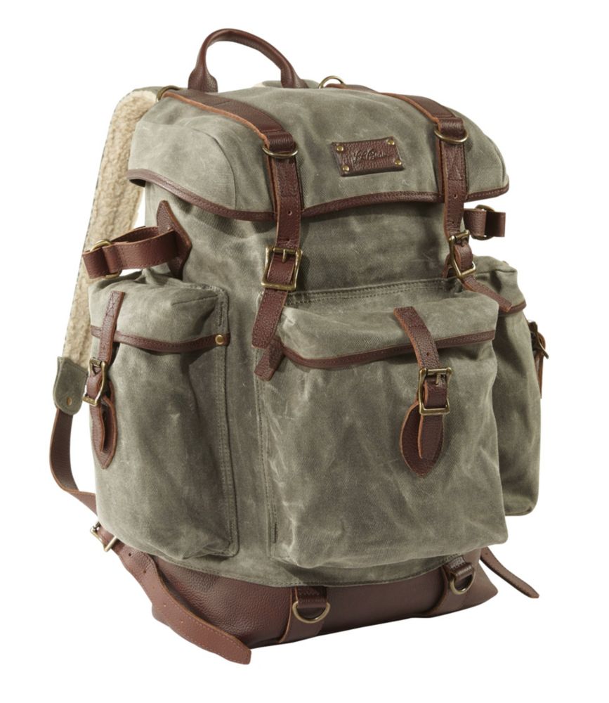 tan canvas backpack