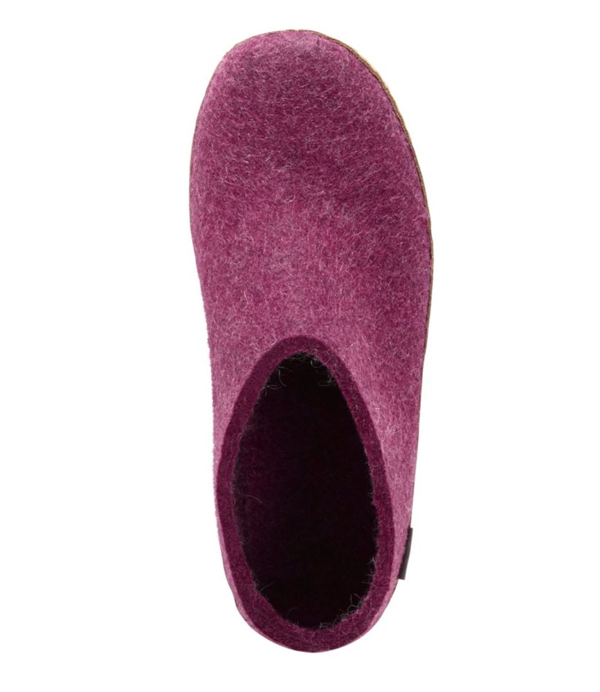 glerups wool slippers open heel