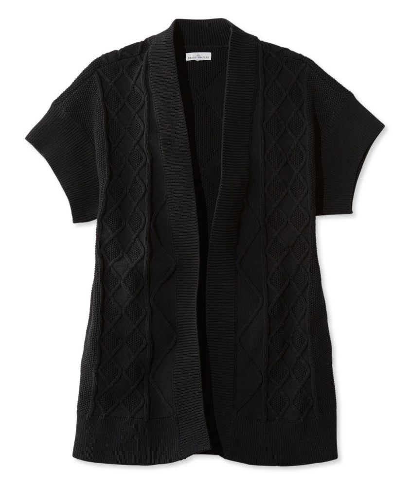 short sleeve black cardigan