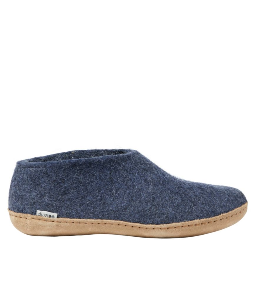 glerups wool slippers open heel