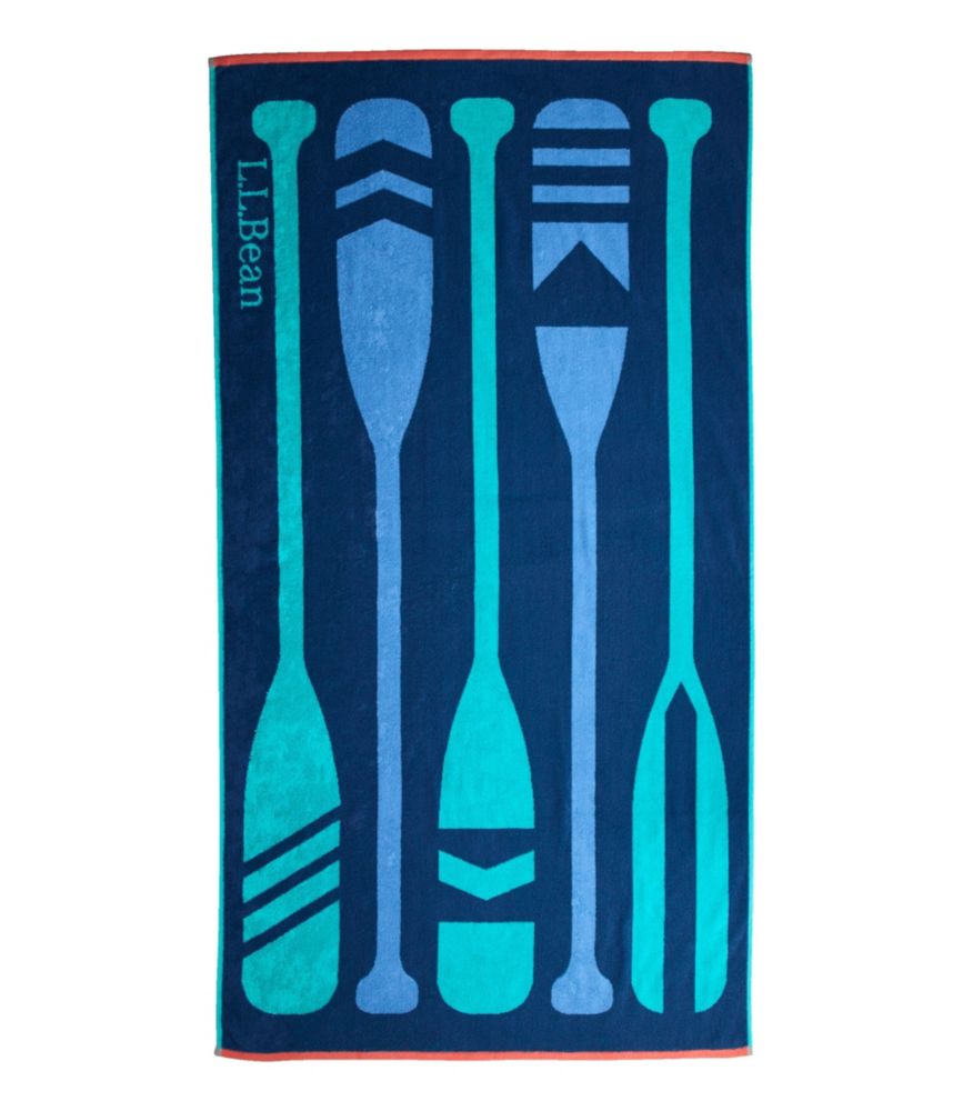 Seaside Beach Towel, Paddles, Ocean Blue, small image number 1