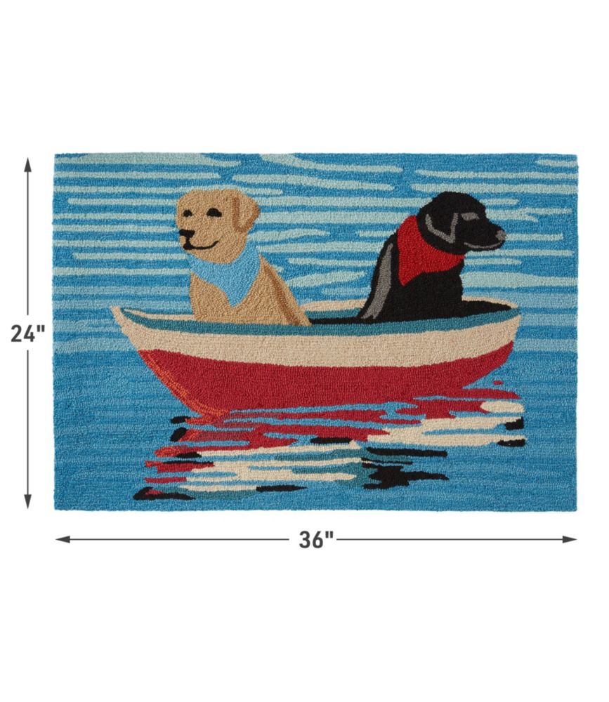 Indoor/Outdoor Vacationland Rug, Row Boat Dogs Indoor at L.L.Bean