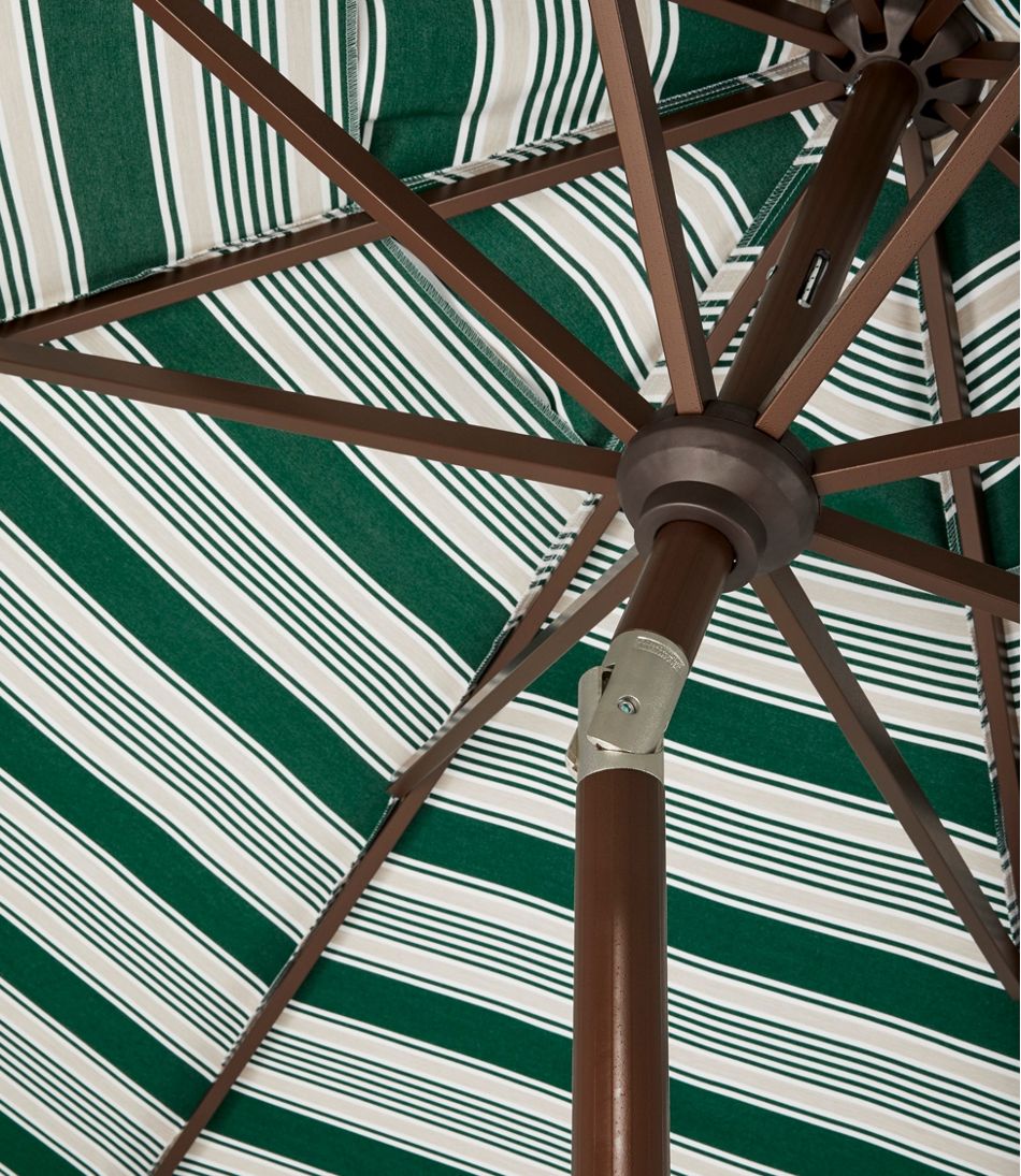 Sunbrella Market Umbrella, Aluminum Stripe