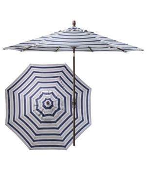 Sunbrella Market Umbrella, Aluminum Stripe