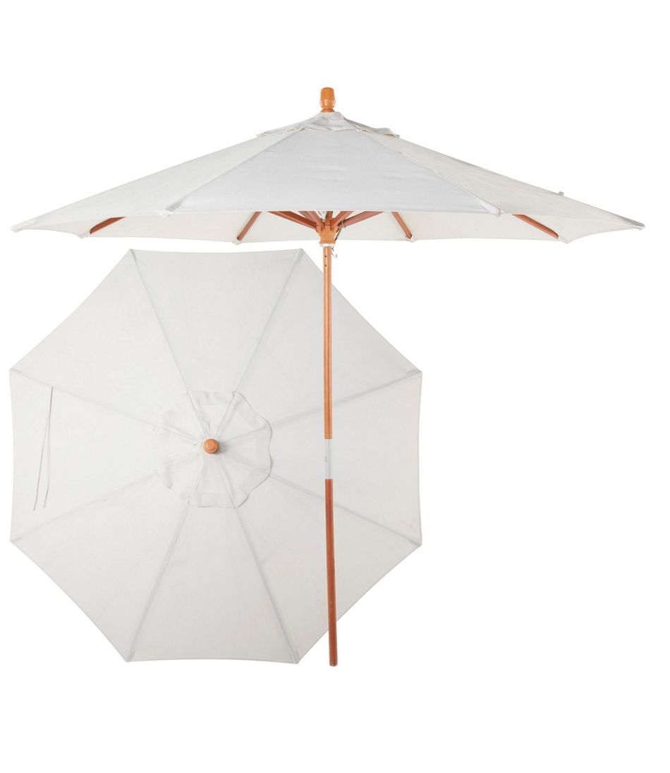 Sunbrella Market Umbrella, Wood