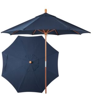 Sunbrella Market Umbrella, Wood