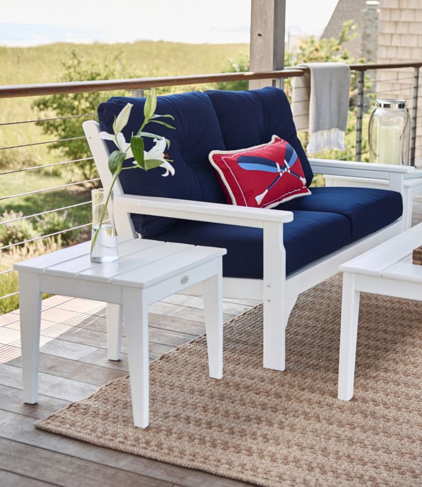 All-Weather Patio Side Table, White, small image number 3