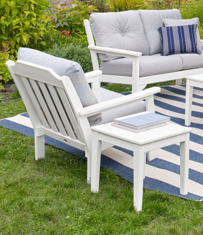 All-Weather Patio Side Table, White, small image number 4
