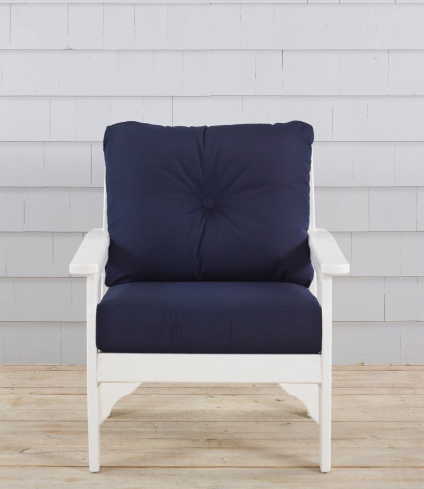AllWeather Patio Chair with Navy Cushion Chairs at L.L.Bean
