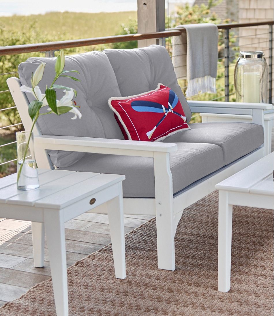 All-Weather Patio Settee with Granite Cushion