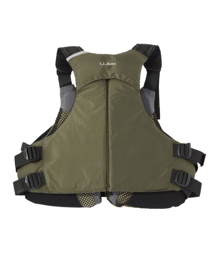 Adults' L.L.Bean Guide Fishing PFD, Olive Green, small image number 2