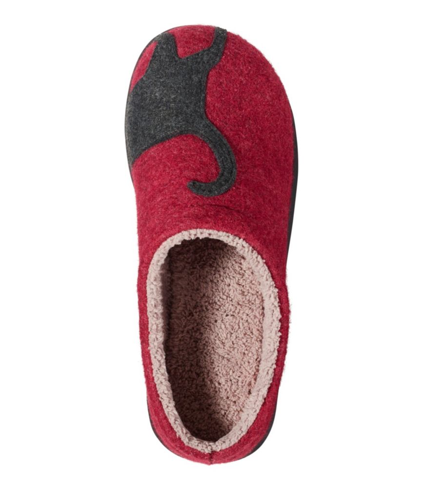 Women's Daybreak Scuffs, Motif, Deepest Red/Charcoal Cat, small image number 4