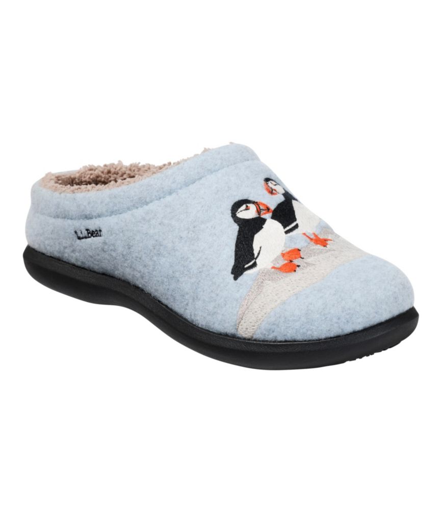 Women's Daybreak Scuffs, Motif, Oyster Blue/Puffins, small image number 6
