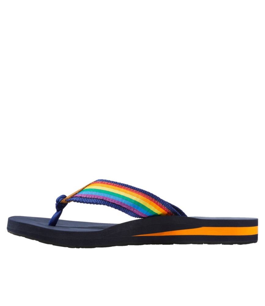 Women's Original Maine Isle Flip-Flops, Motif, Rainbow Stripe/Indigo Ink, small image number 2