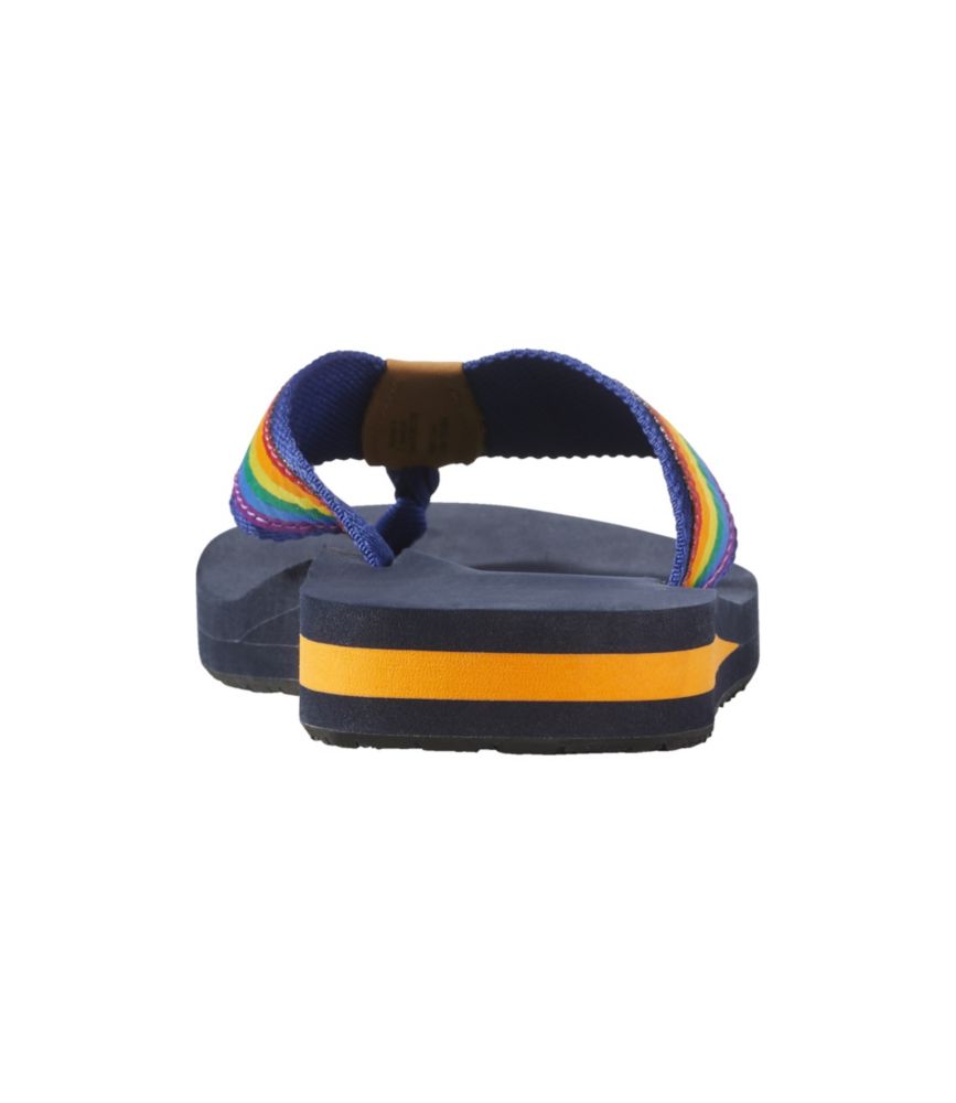 Women's Original Maine Isle Flip-Flops, Motif, Rainbow Stripe/Indigo Ink, small image number 3