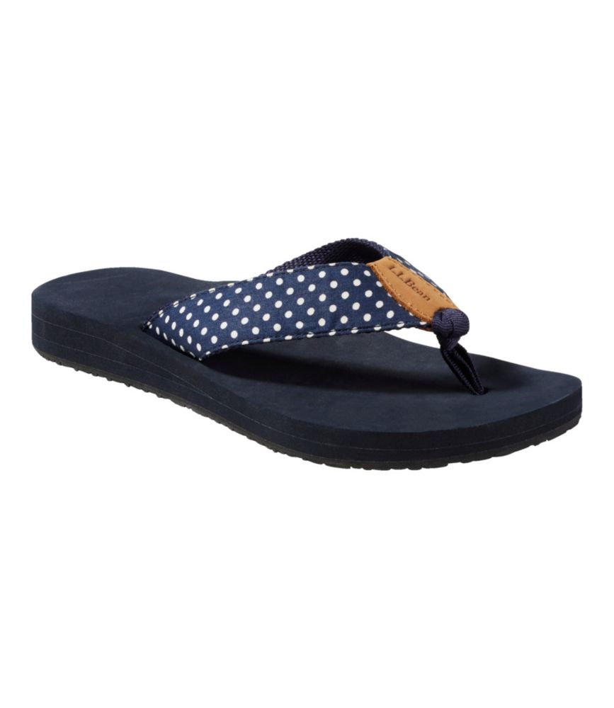 Women's Maine Isle Flip-Flops, Woven Print, Bright Mariner Ditzy Gingham, small image number 6