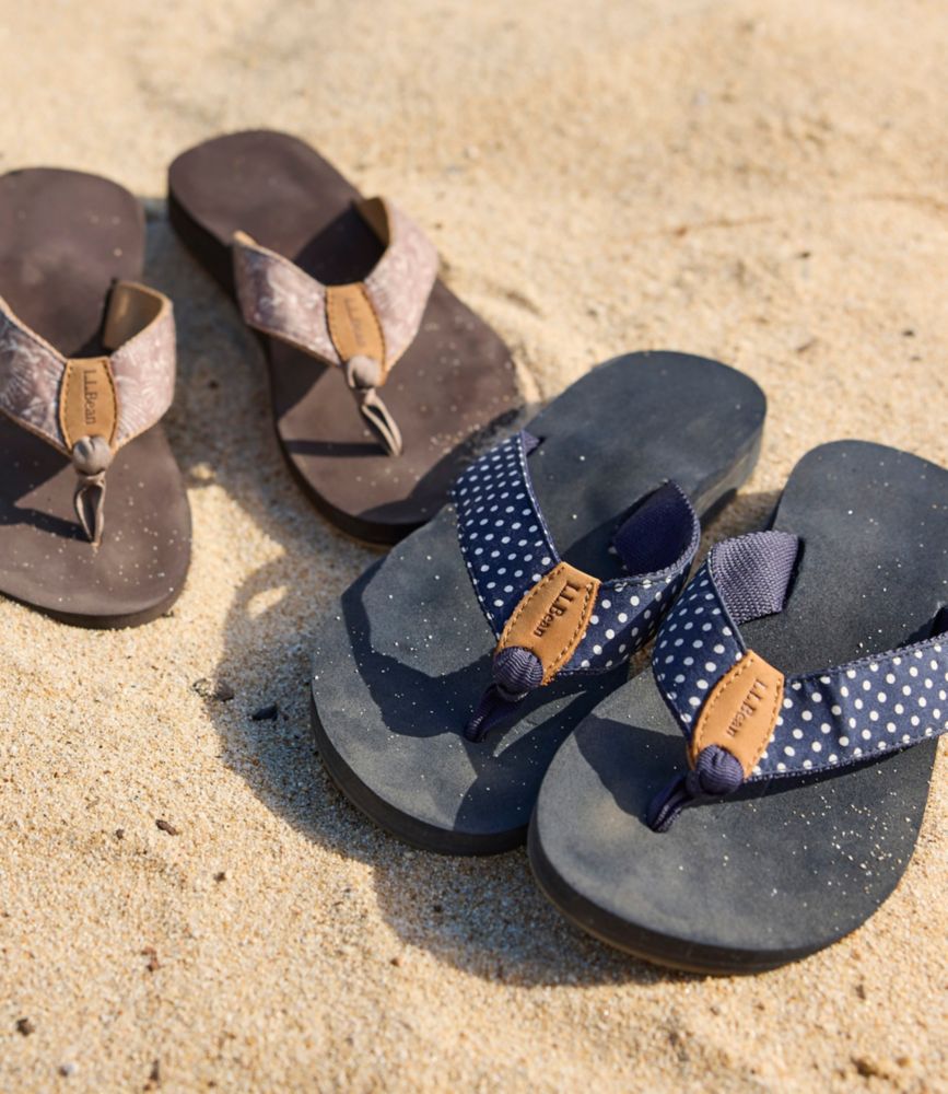 Women's Maine Isle Flip-Flops, Woven Print