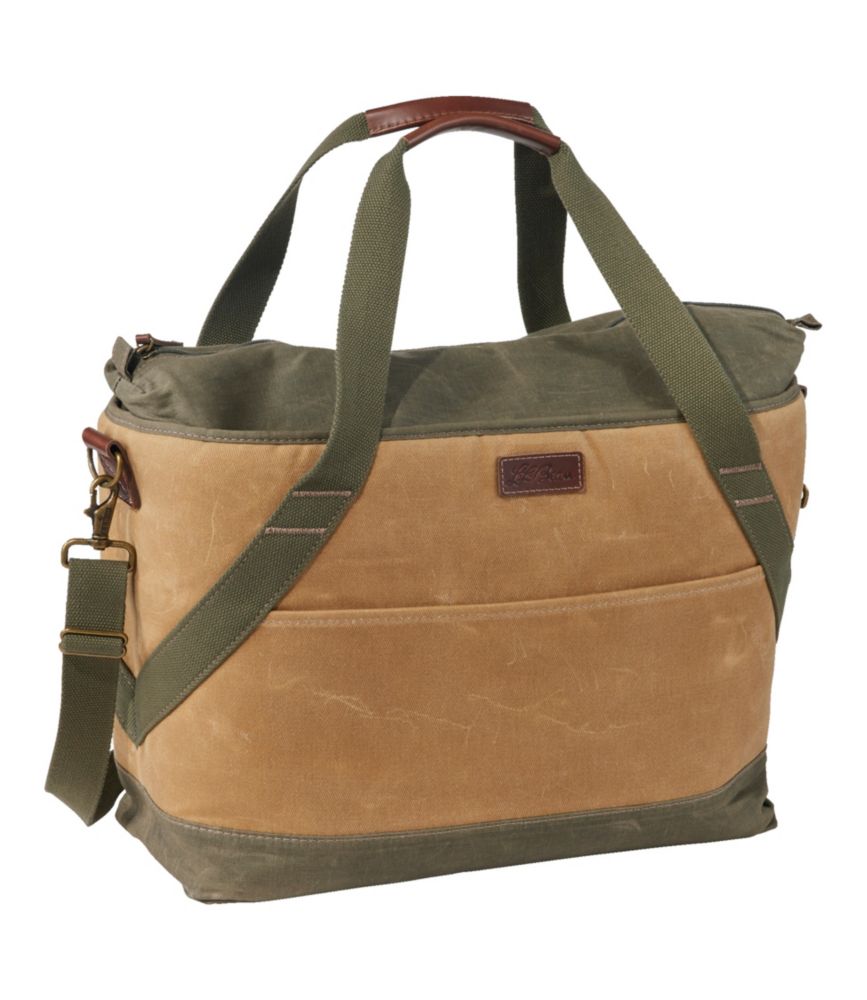 Insulated Waxed Canvas Tote Large