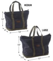 LL Bean Insulated Waxed-Canvas Tote, Medium