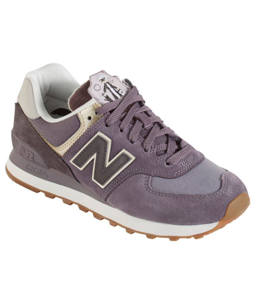 Womens new balance purple shop 574 suede mesh trainers