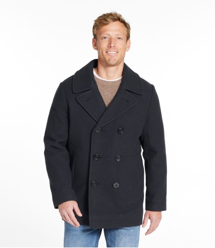 Men's L.L.Bean Wool Peacoat, Dark Navy, small image number 2