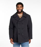 Men's L.L.Bean Wool Peacoat Black Large