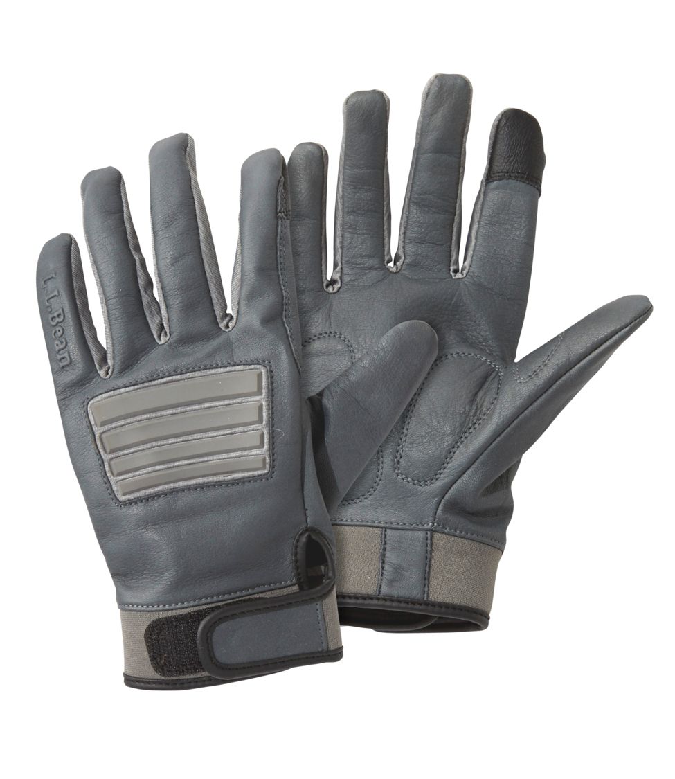 Men's Uplander Pro Hunting Gloves Gray Medium, Leather | L.L.Bean