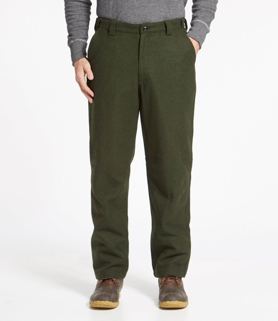 DIMI Mens Warm Fleece Lined Warm Pants Solid Color, Fur Inside
