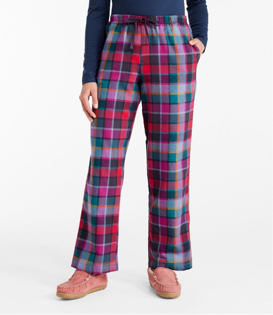 L.L. Bean Scotch Plaid Flannel Pajama Pants in Blue for Men