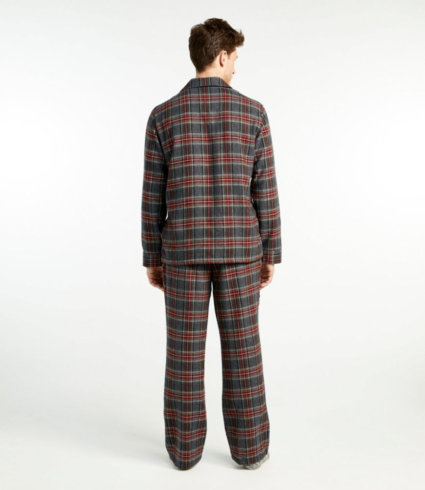 Men's Scotch Plaid Flannel Pajamas, Black Watch Tartan, small image number 3