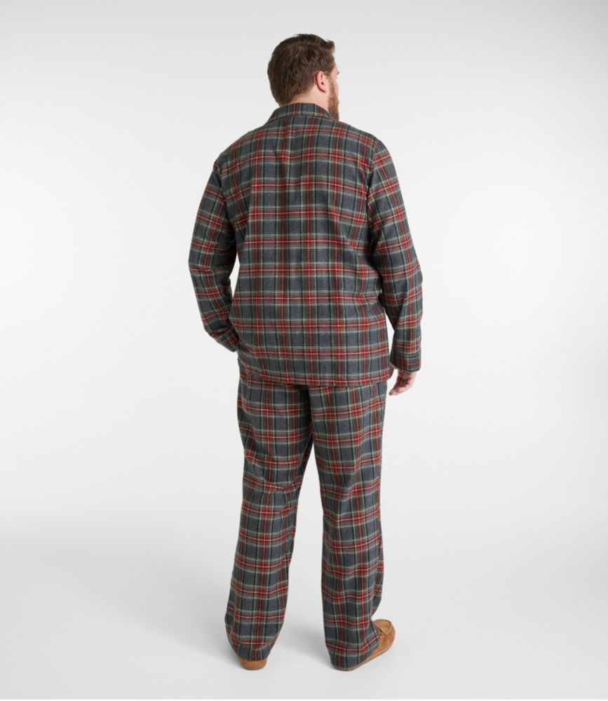 Button Front Flannel Pajamas For Men